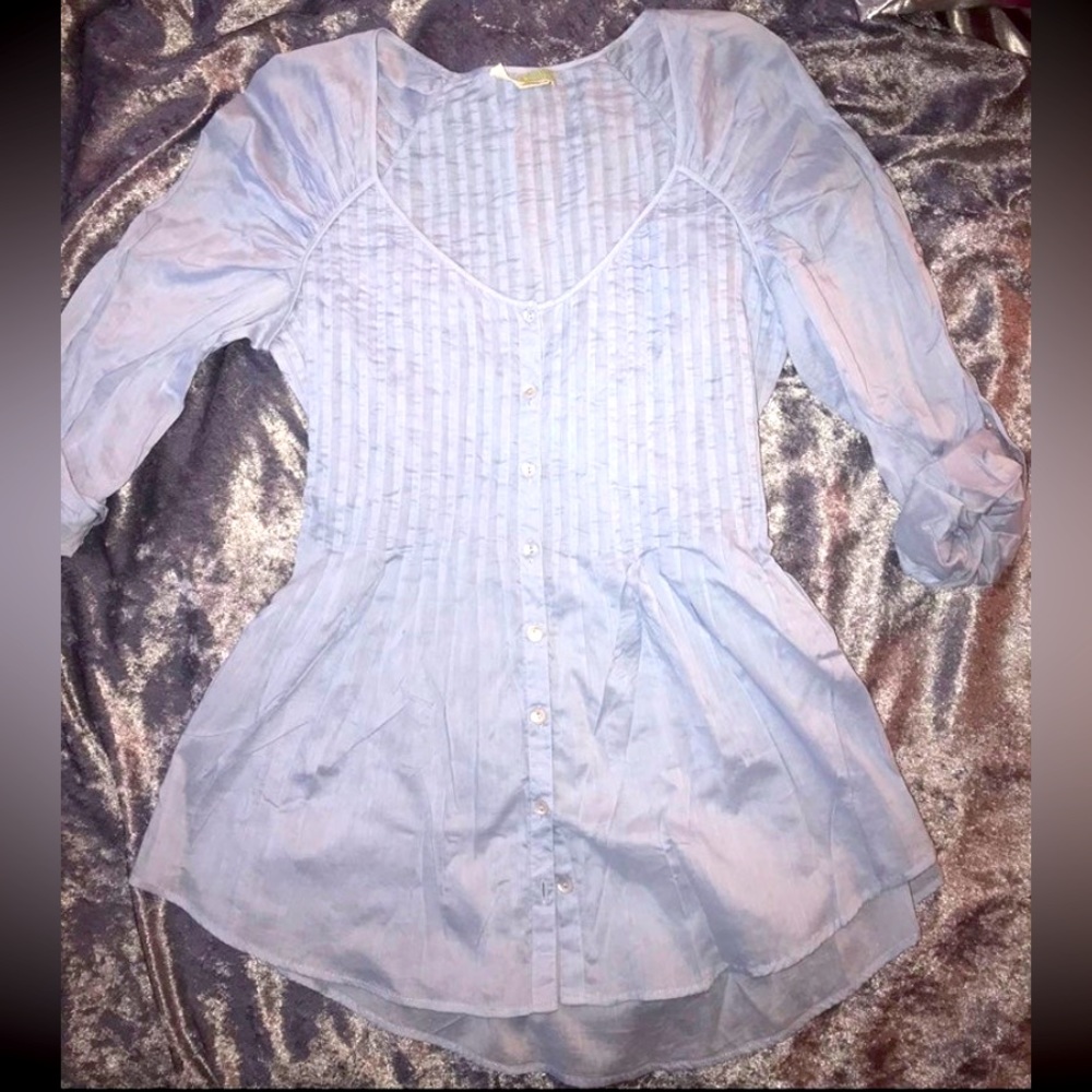 XS Anthropologie Tiny Tucks Tunic XS (0-2)